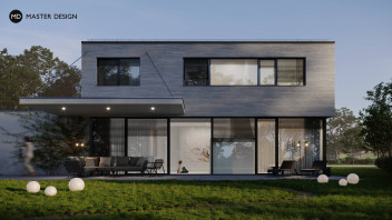 Family House with a Facade Made of Brick Strips - Roztoky u Prahy - main visualisation