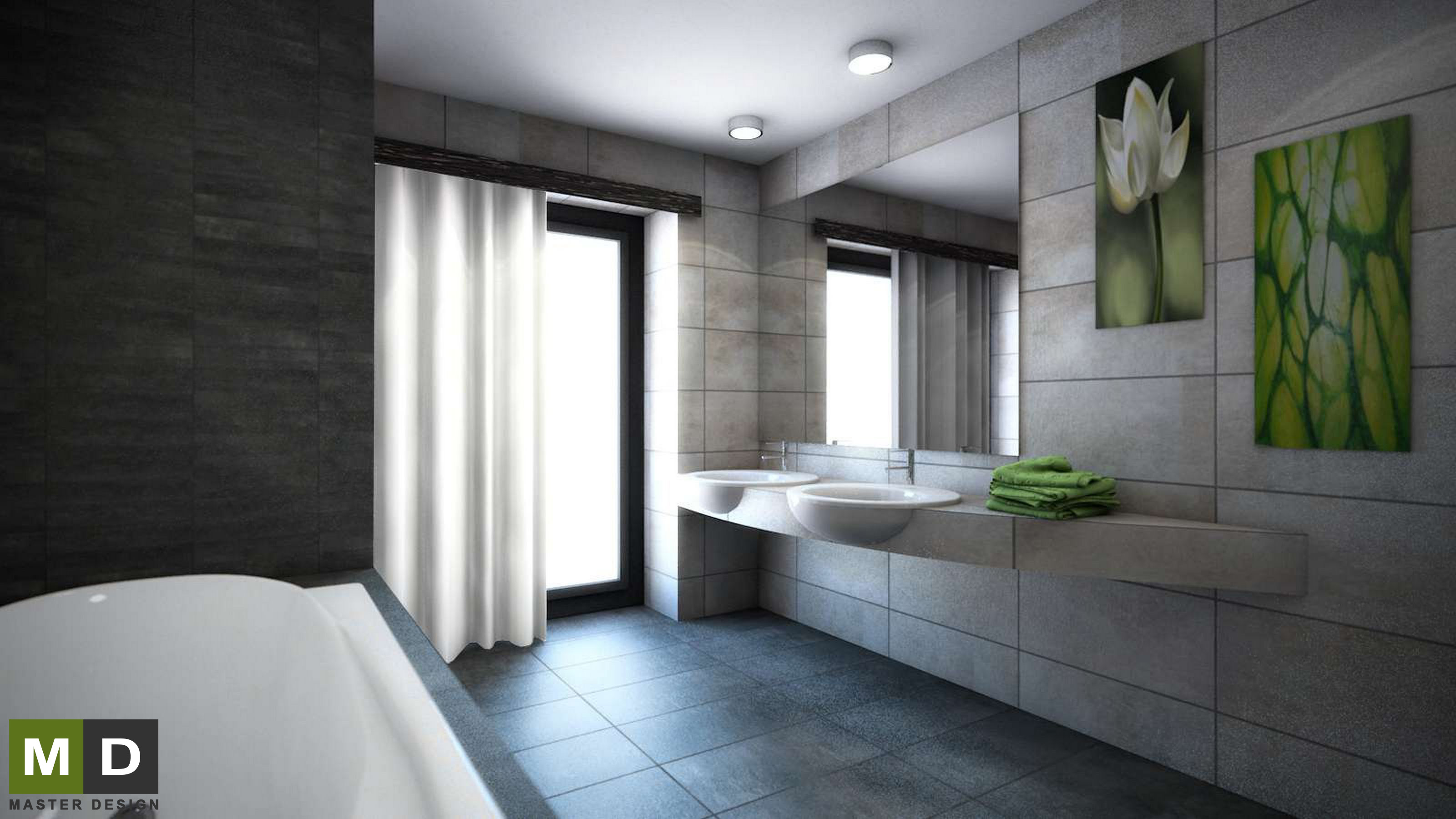 Bath interiors for family homePstruží - visualisation2 Bath interiors for family homePstruží - visualisation2