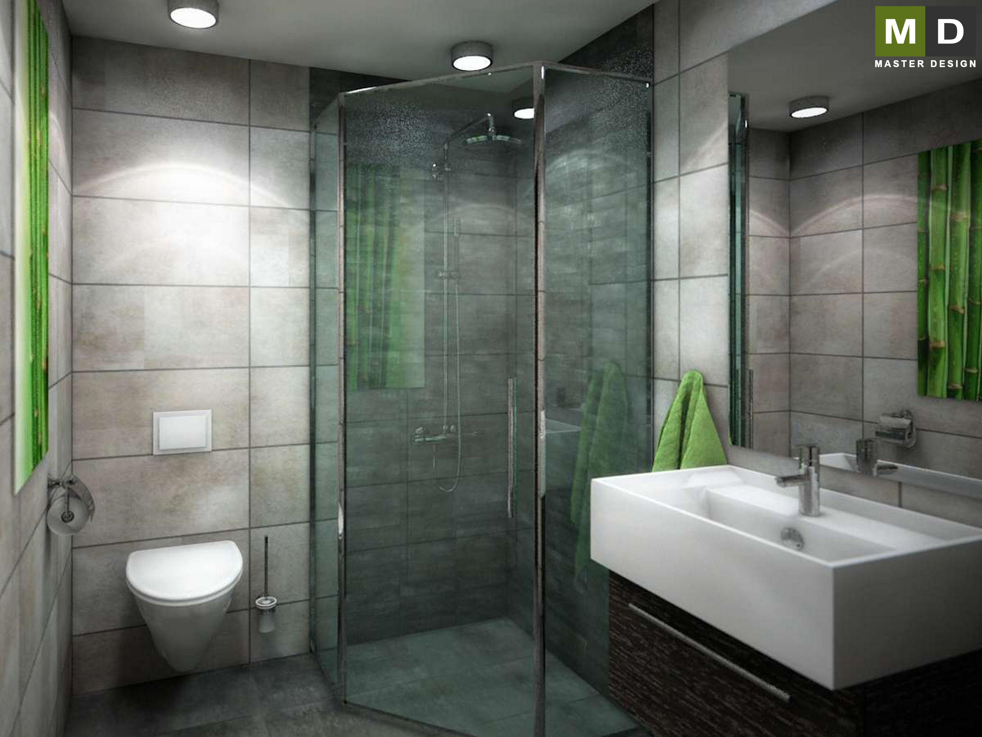 Bath interiors for family homePstruží - visualisation4 Bath interiors for family homePstruží - visualisation4