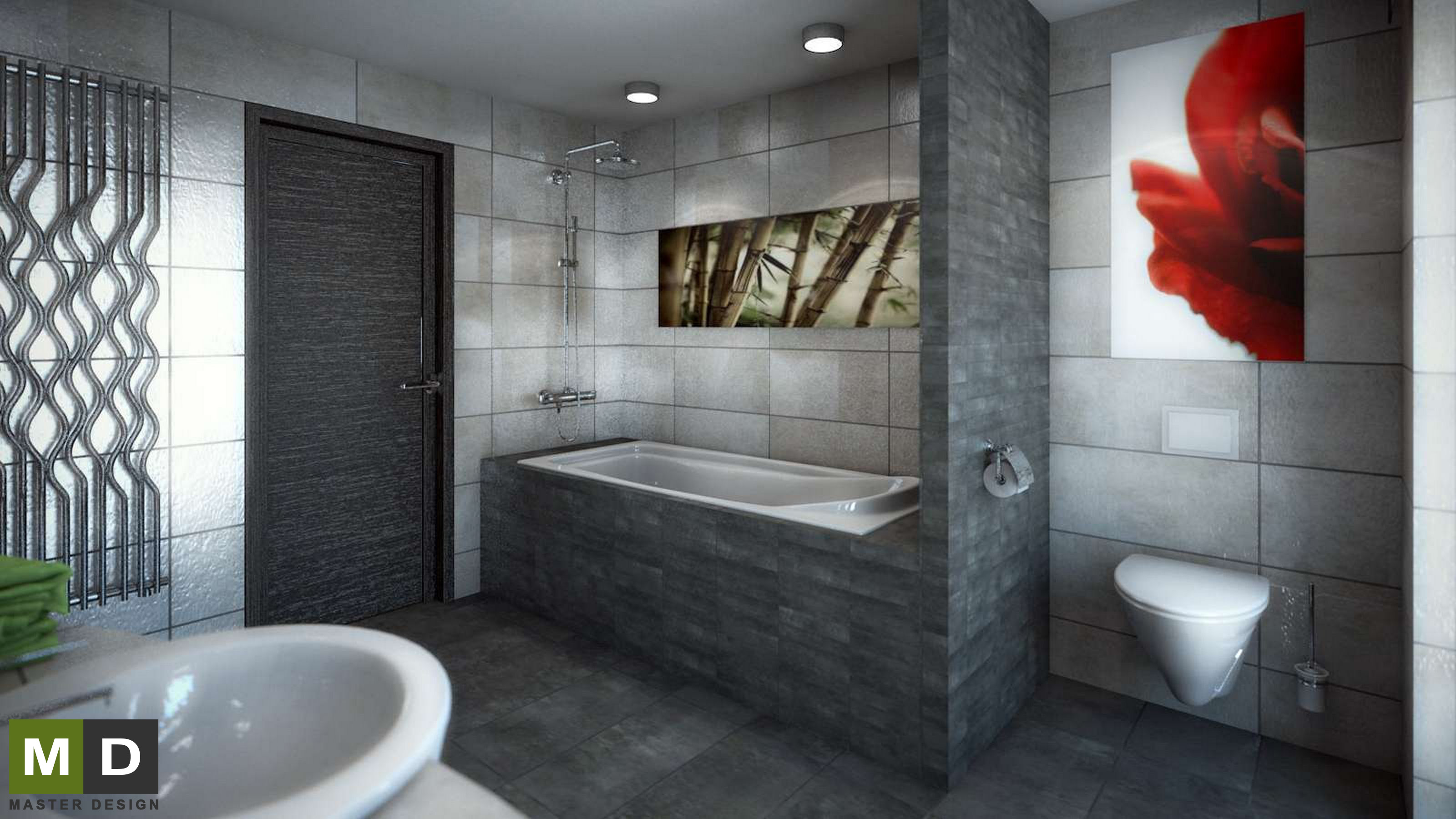 Bath interiors for family homePstruží - visualisation5 Bath interiors for family homePstruží - visualisation5