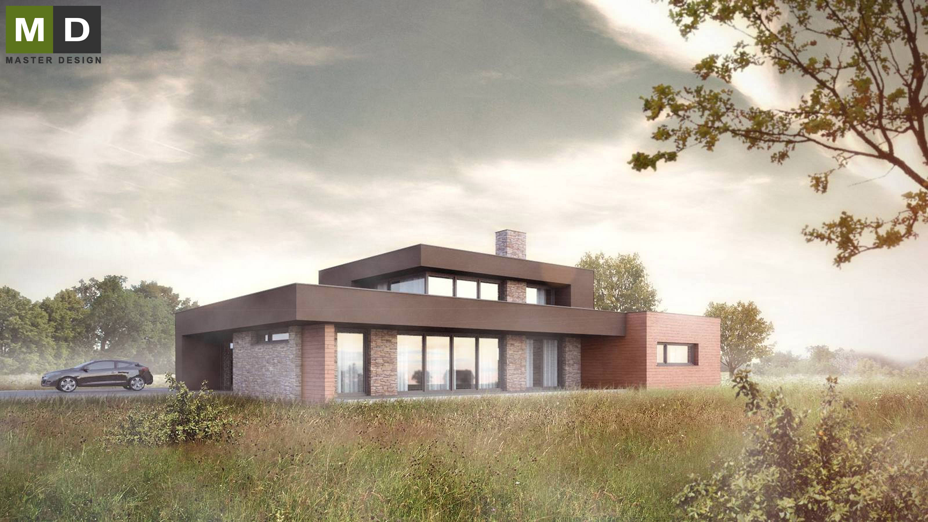 Luxury bungalow with increased living room - Osnice - main visualisation Luxury bungalow with increased living room - Osnice - main visualisation