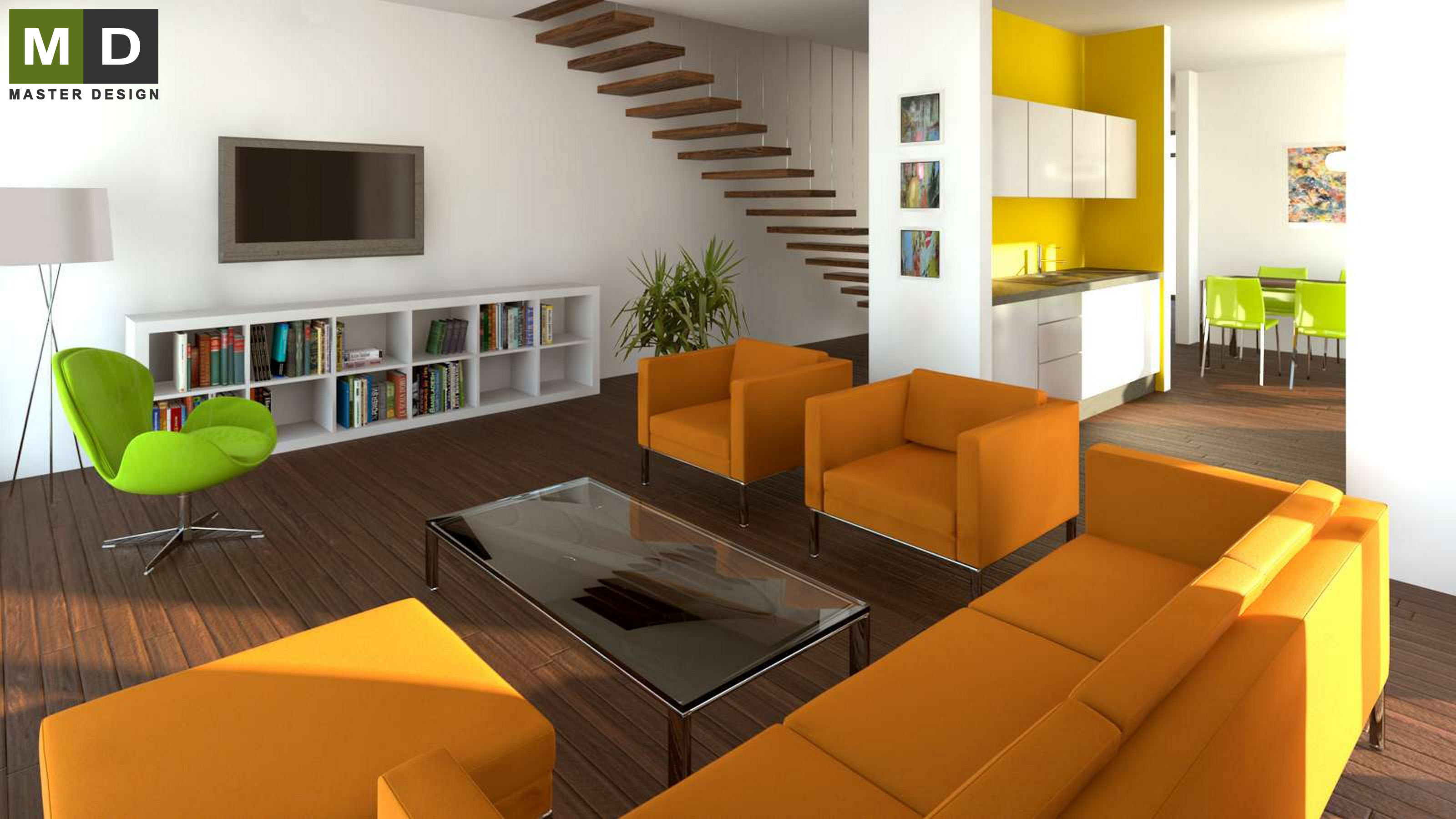 Interior design living space for a family house - Developer from Switzerland - main visualisation Interior design living space for a family house - Developer from Switzerland - main visualisation