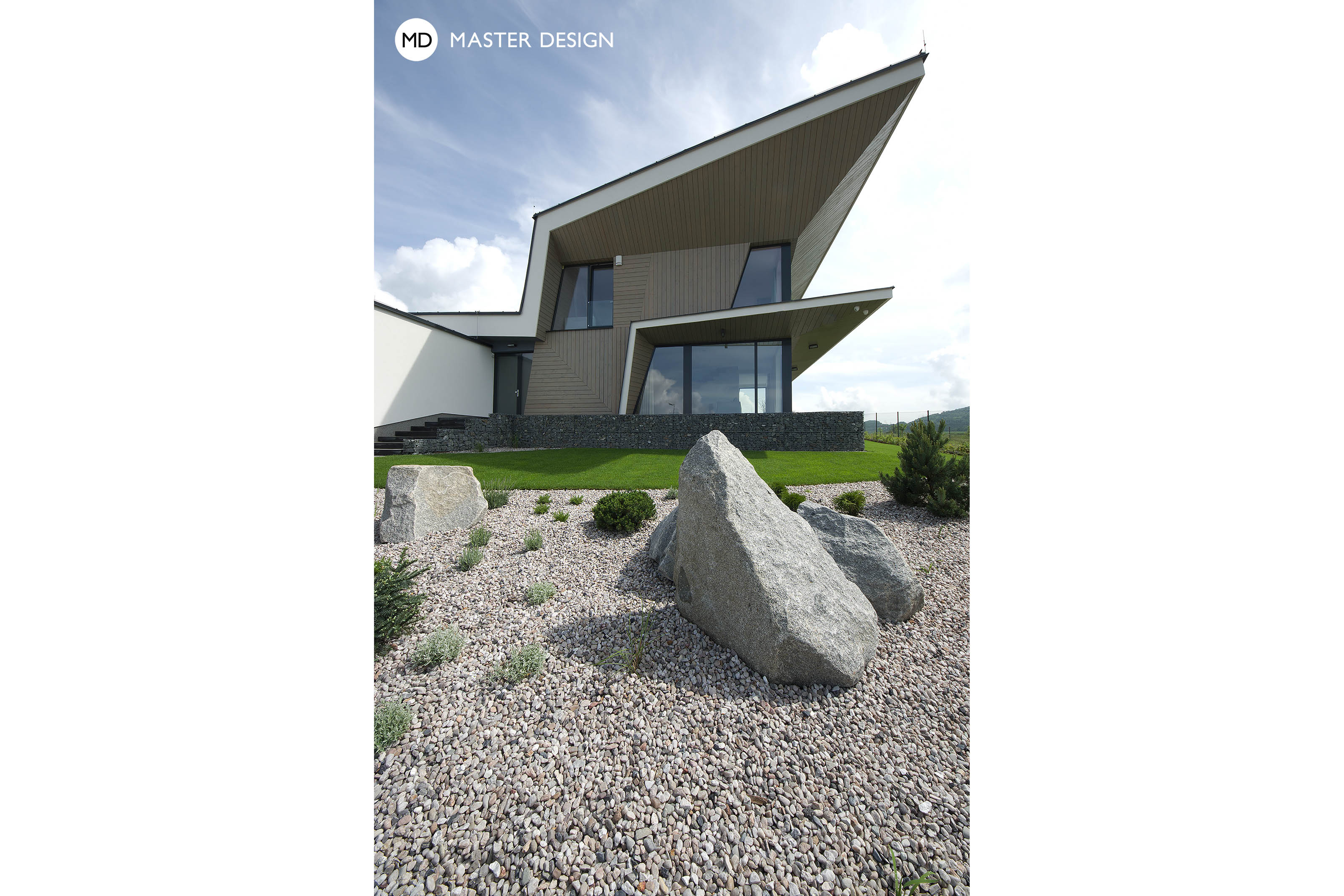 Designový luxusní dům s dřevěným obkladem fasád - Beroun - Vizualizace 2
