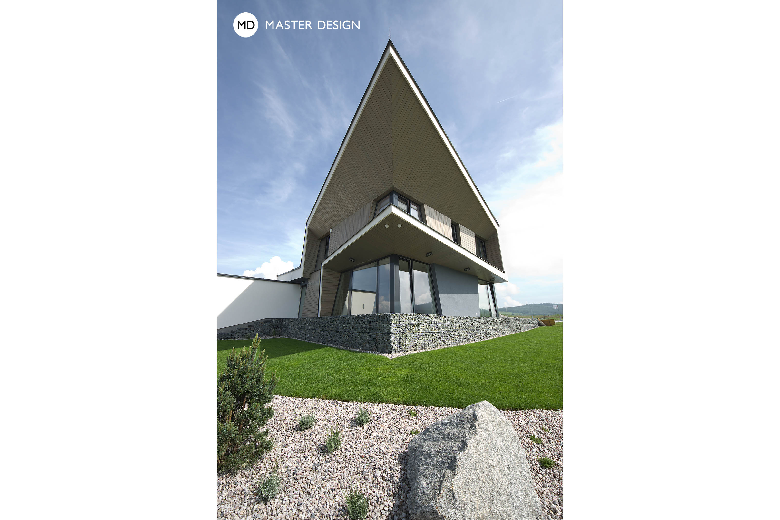Designový luxusní dům s dřevěným obkladem fasád - Beroun - Vizualizace 3