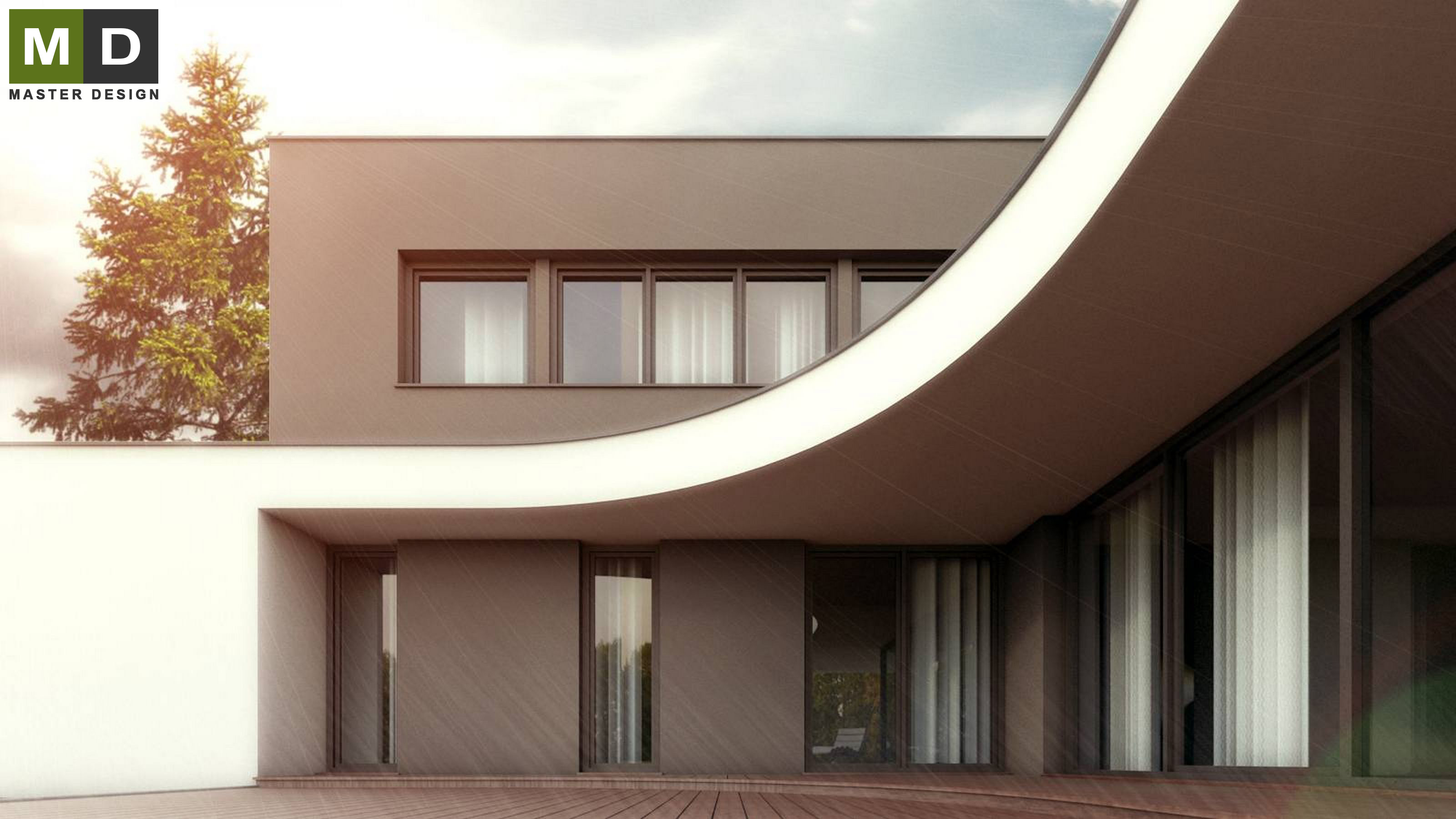Luxusní nízkoenergetický dům do L se zelenou střechou - Zlín - Vizualizace 5