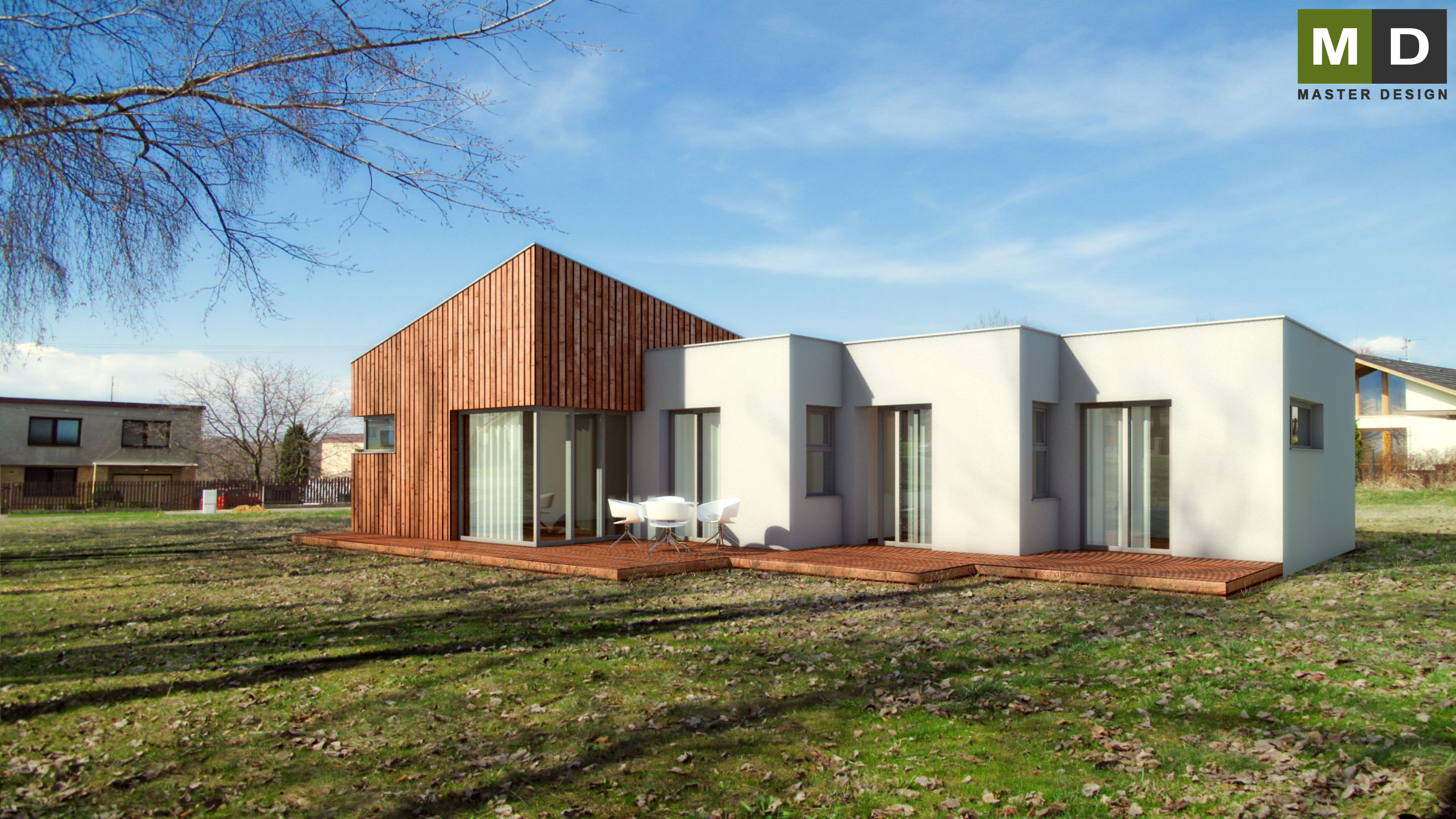 Single-storey low-energy bungalow shaded by birches - Ostrava Radvanice - Vizualizace 1